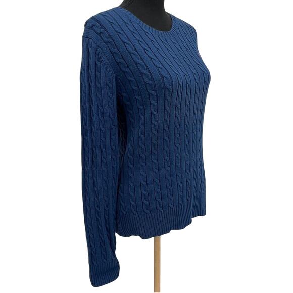 Vintage Y2K Lilly Pulitzer Long Sleeve Cable Knit V-Neck Sweater Palm Tree Logo - Picture 3 of 6